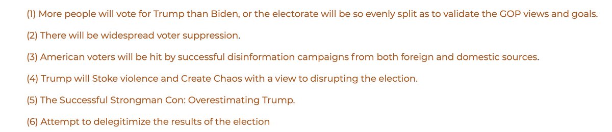 4/ Elections are conducted and monitored locally, and results are certified by Secretaries of State. Once states totaling 270 electoral votes for Biden certify their results, Biden is the president-elect.Now, notice the synergy between the 6 things we have to worry about: