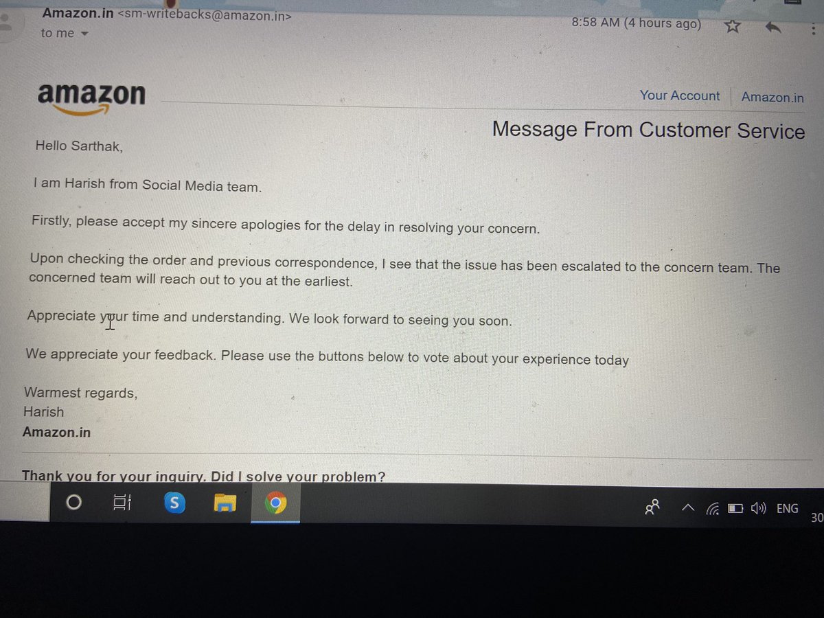 ট ইট র Amazon Help Sorry To Know That The Issue Hasn T Been Resolved Yet Please Respond To The Email From Our Team With Your Further Insight We Will Have It Reviewed And Get