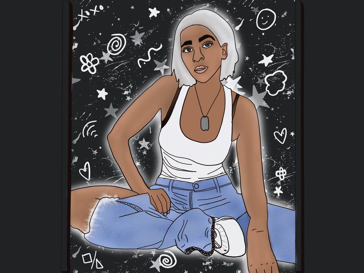 LorinHonestly's tweet photo. @GabbieHanna is one of my biggest inspirations for my art 🖤🤍 https://t.co/COOhARN6b4