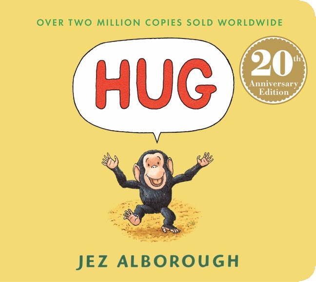 No.50  #LibraryTop50  @JezAlborough uses 3 words but conveys so much emotion in Hug, about a chimp who loses his mum. Nothing stops Fix-It Duck! With page designs inspired by comic-book panel layouts, Jez colours his ink drawings in marker pens. 45+ books!  http://jezalborough.com 