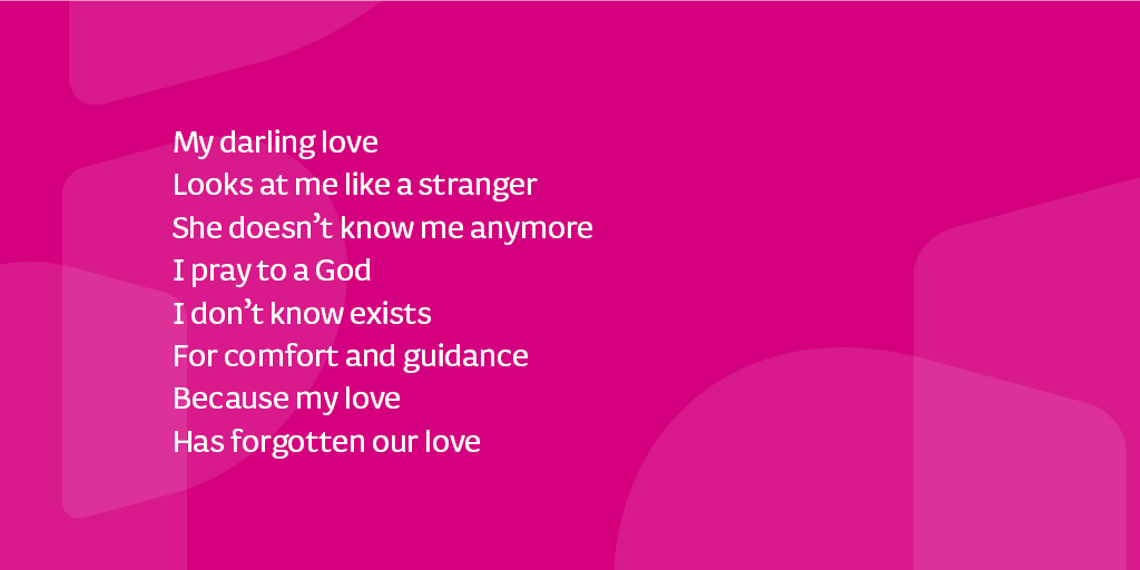 DementiaUK's tweet photo. Thank you to Zoë who shared her beautiful poem with us, written for her great-grandma who was diagnosed with #dementia. Upon rediscovering the poem after her grandma was also diagnosed with dementia, it has been a source of comfort for her family 💙 #dementiauk #dementiapoem https://t.co/XiDaC2ga4l
