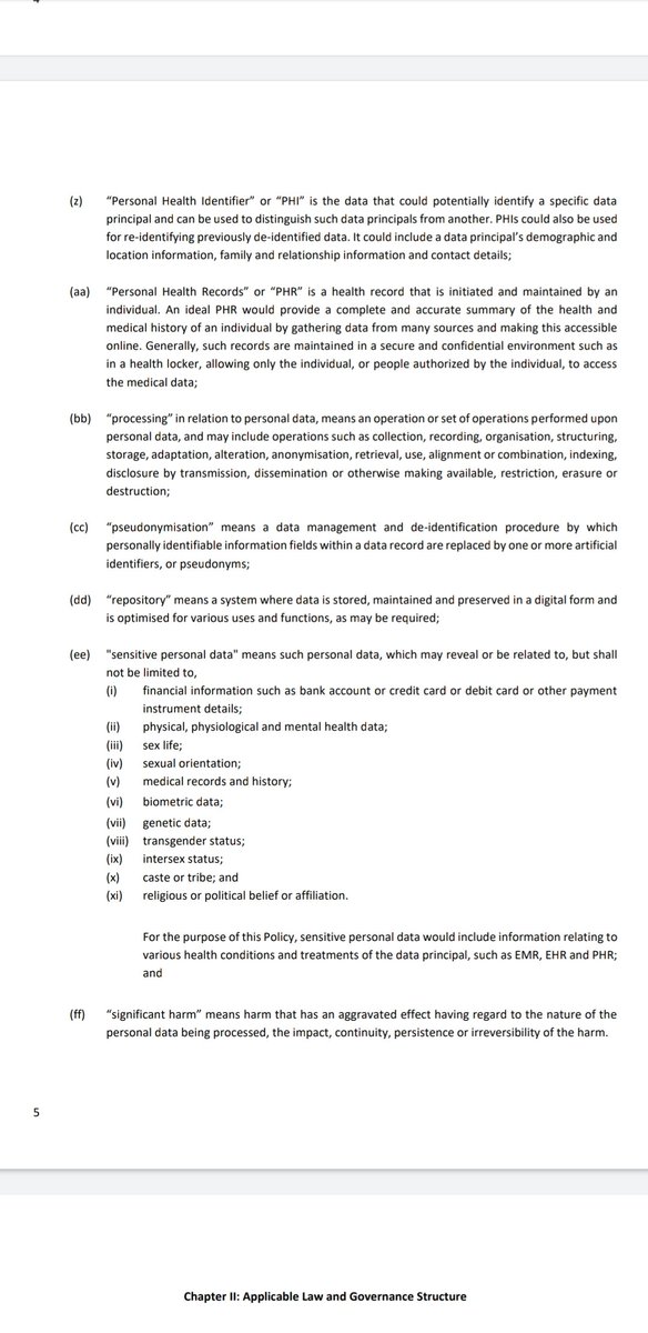 ... when they don't want to get embroiled in the criminal justice system. Doctors sometimes avoid this obligation by not asking and recording the age of the patient. But imagine a permanent record of a person's age and sexual history - which the NDHM says it will capture (5/n)