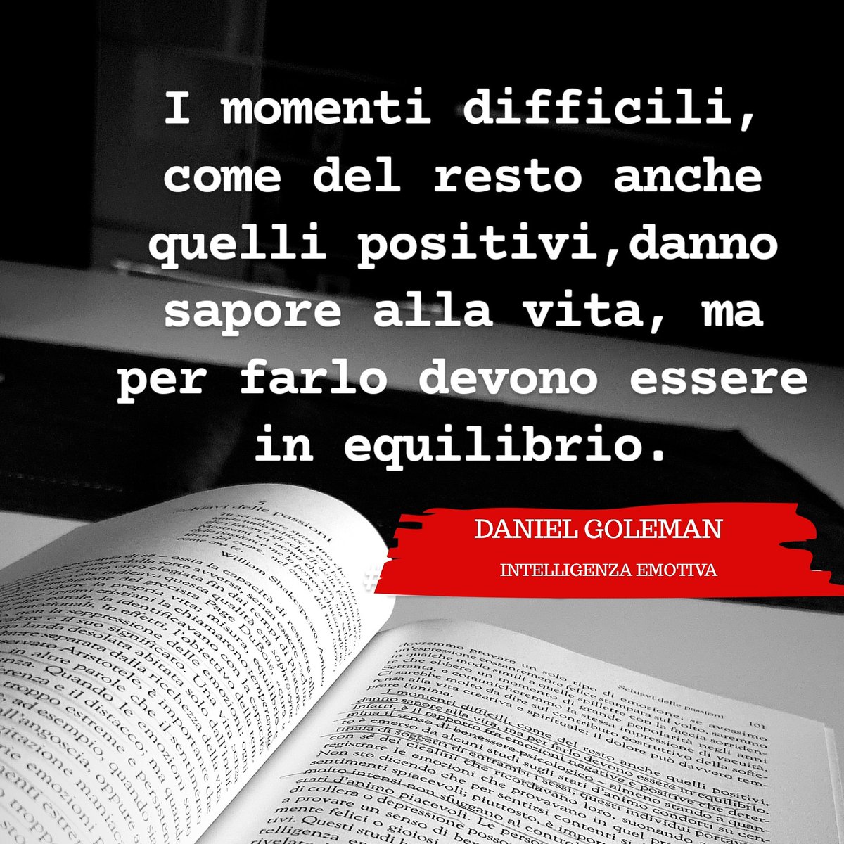 assunta73's tweet image. I momenti difficili, come del resto anche quelli positivi, danno sapore alla vita, ma per farlo devono essere in equilibrio.
Da "Intelligenza Emotiva" di Daniel Goleman

#BuonaDomenica