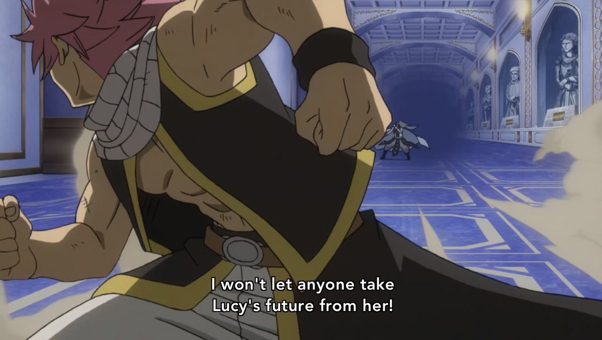 Day 242 of 366 of NaluNatsu isn't going to let anyone take Lucy's future from her! Also, says she is precious to him.Him crying and upset about Future Lucy death This boy shows his love for Lucy his way Nalu <3