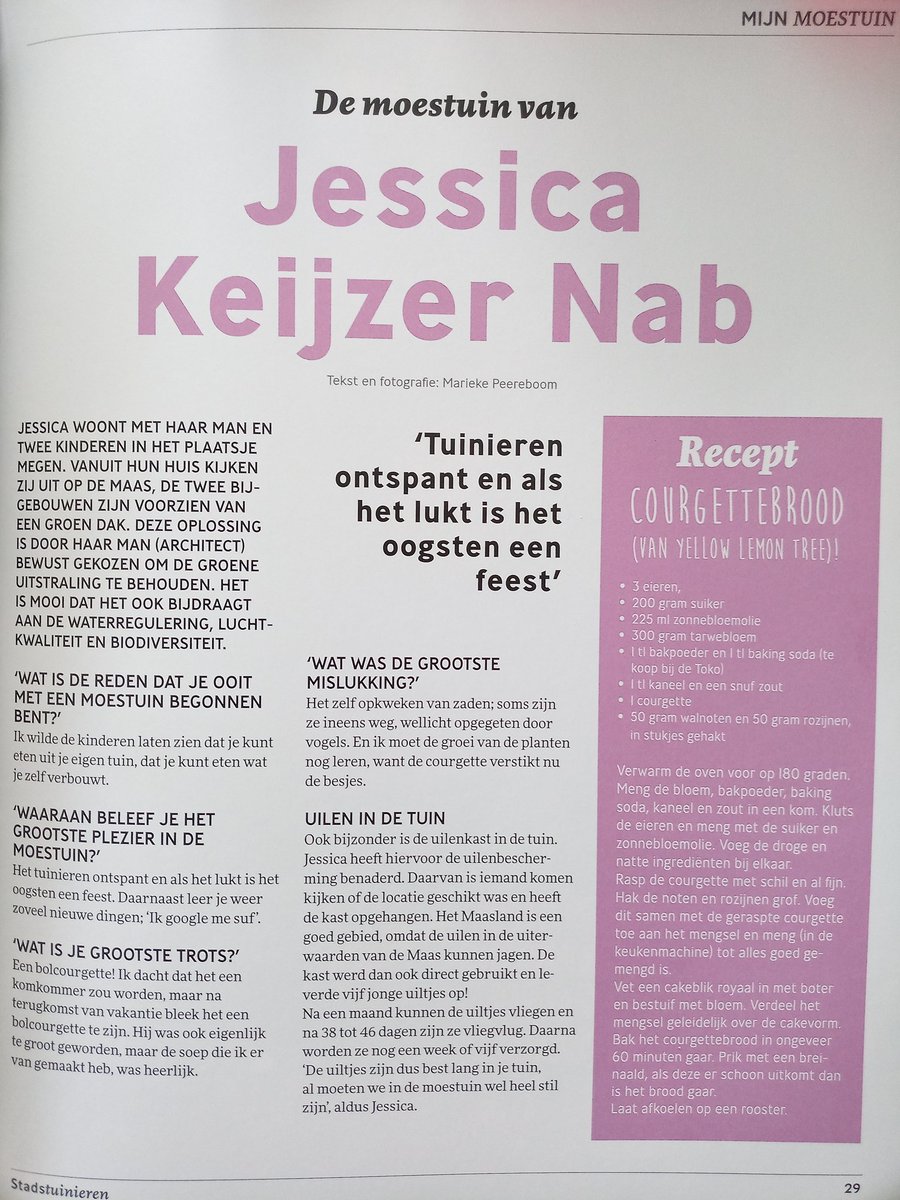 Wat leuk, mijn moestuin aan huis ( nog met uilen 😍)  🦉staat in #stadstuinieren <a href="/CashewMagazine/">Stadstuinieren</a> 🌱 Dit is mijn manier van ontspanning, tuinieren ❤️