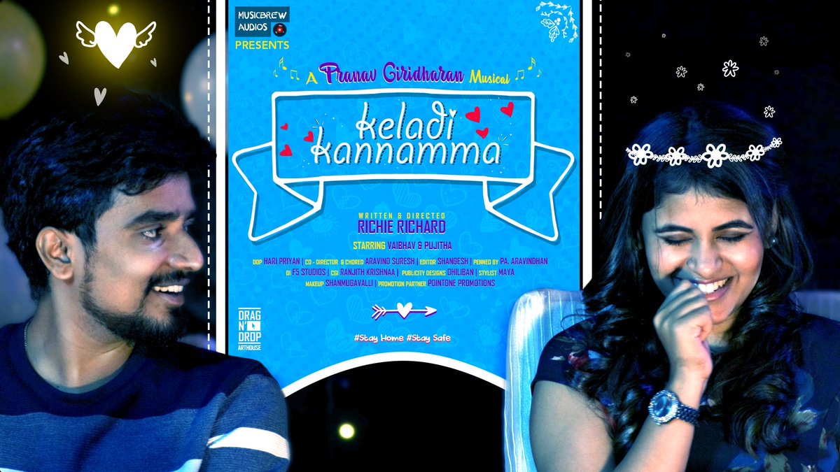 PranavGiridhar1's tweet photo. Just a friendly reminder for y'all that #KeladiKannamma is releasing this evening at 6pm💝

A @RichieRichard_1 visual

A @filmwarstudios capture (by Hari Priyan)

A @shangesh19 cut

An @aravind_ssuresh choreography

Penned by Pa. Aravindhan

Poster design by @DragNDrop14 https://t.co/x7vzF2wrGD