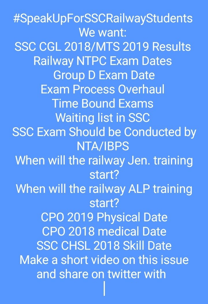 FriendsClasses's tweet photo. #SpeakUpForSSCRailwayStudents
#speakupforsscrailwaystudents
#WeWantSSCMTS2019result
#SSCdeclareCGLresult
#SSCdeclareMTSresult
#SSC_CGL_Result
#SSC_MTS_Result
#RailwayJenkiTrainingStartKaro https://t.co/cJ7R3LmsuD