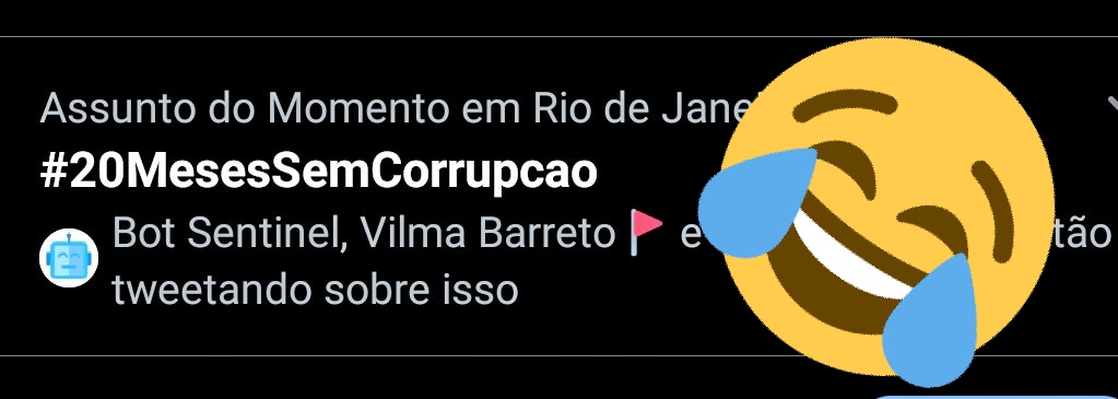 PandaRennRJ's tweet image. Os caras metem uma tag de #20MesesSemCorrupcao e o @BotSentinel  é quem ta de frente tuitando sobre isso. É uma mentira atras da outra....