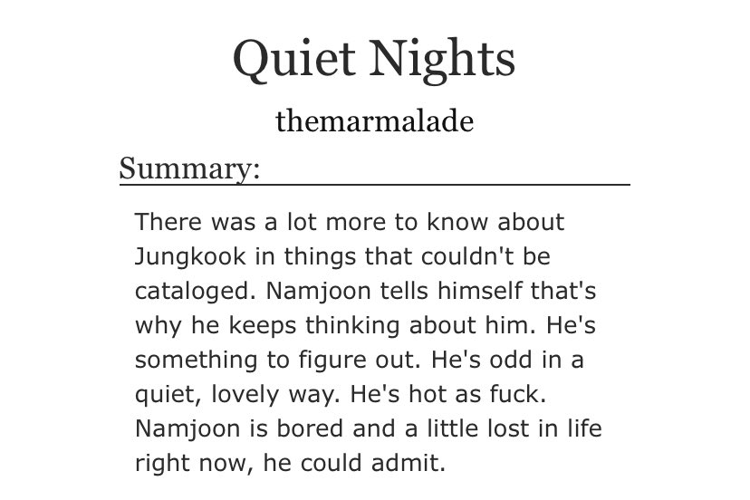 namkook - fluff w light angst - a bit of smut (not a lot)- so soft- joon has pan*c atta*ks- both characters are (kind of) anxious  https://archiveofourown.org/works/10779693/chapters/23910276