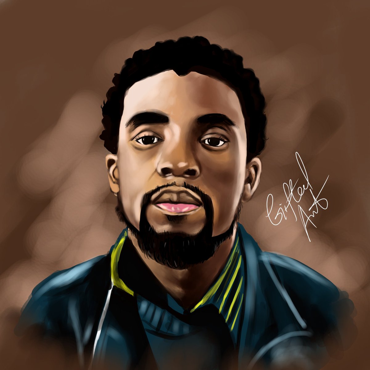 My latest painting RIP WAKANDA HERO @chadwickboseman @Bulamacartoons @OgbeniDipo @AmericanAir @Marvel @DCComics @Omarion #BosemanChadwick #BBNaija #Hollywood4BlackLives #Blackpanter #WakandaForever