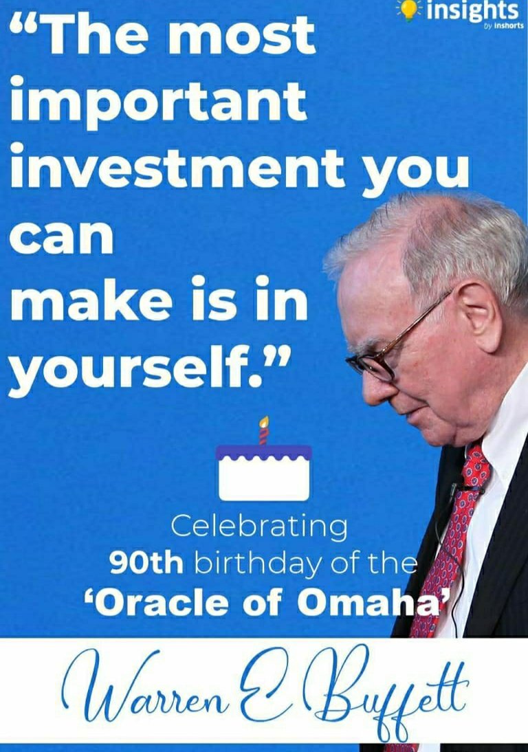 Our favorite holding period is forever Warren Buffett  Happy birthday  