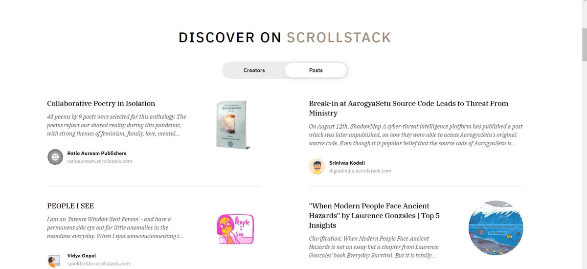 1618Publishers's tweet photo. Collaborative Poetry in Isolation. Read the free preview consisting of five poems from our first book, #Isolocation on @ScrollStack - https://t.co/XhPBx1eS4r or find it in the discovery section of https://t.co/vsFULkts3k
@itsNiravMehta @IshmeetNagpal https://t.co/1SIBquxgDQ