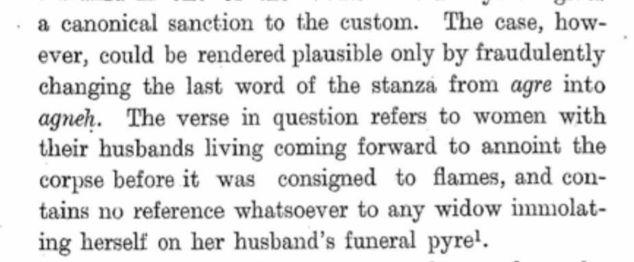 Only some Feauds changed Agre to Agneh to force the meaning to Sati but that is against the whole context of Mantra.