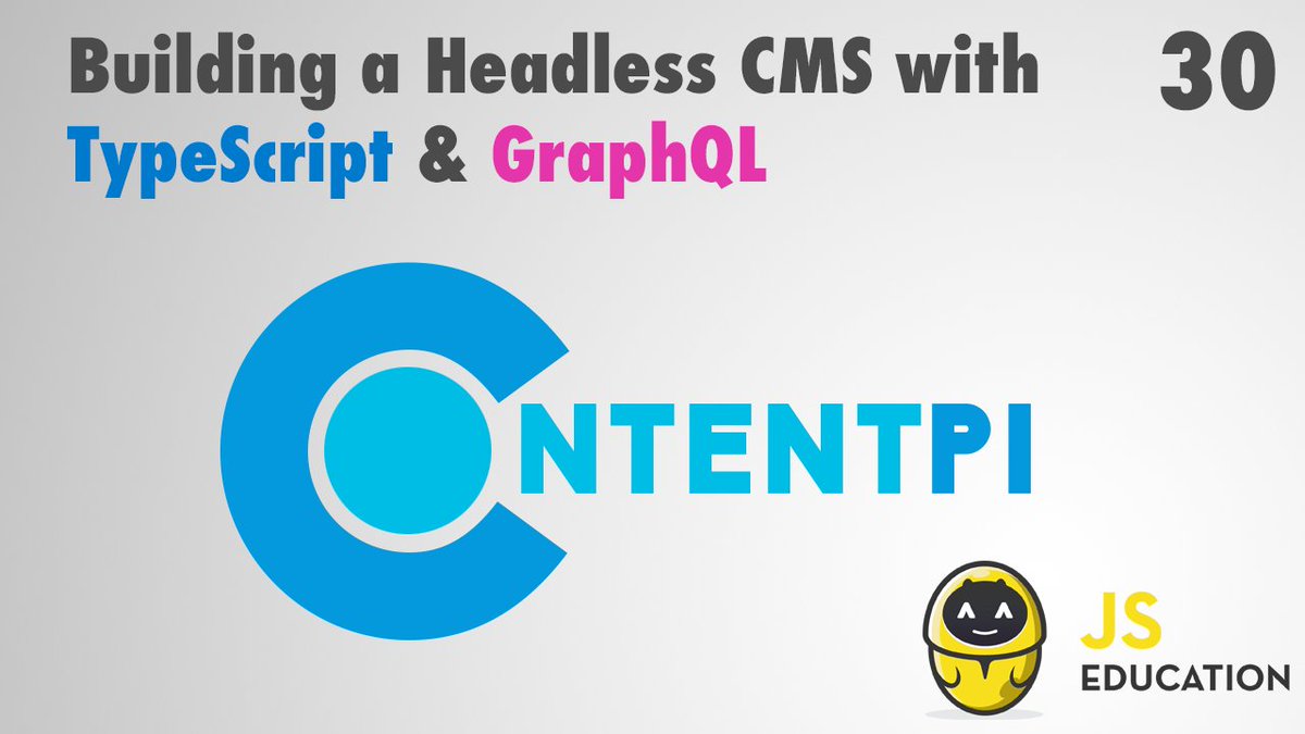 JSEducation1's tweet image. 30. How to build a Headless CMS with TypeScript, React, GraphQL &amp;amp; Node: Enumerations (Backend) youtube.com/watch?v=6e-XcF…