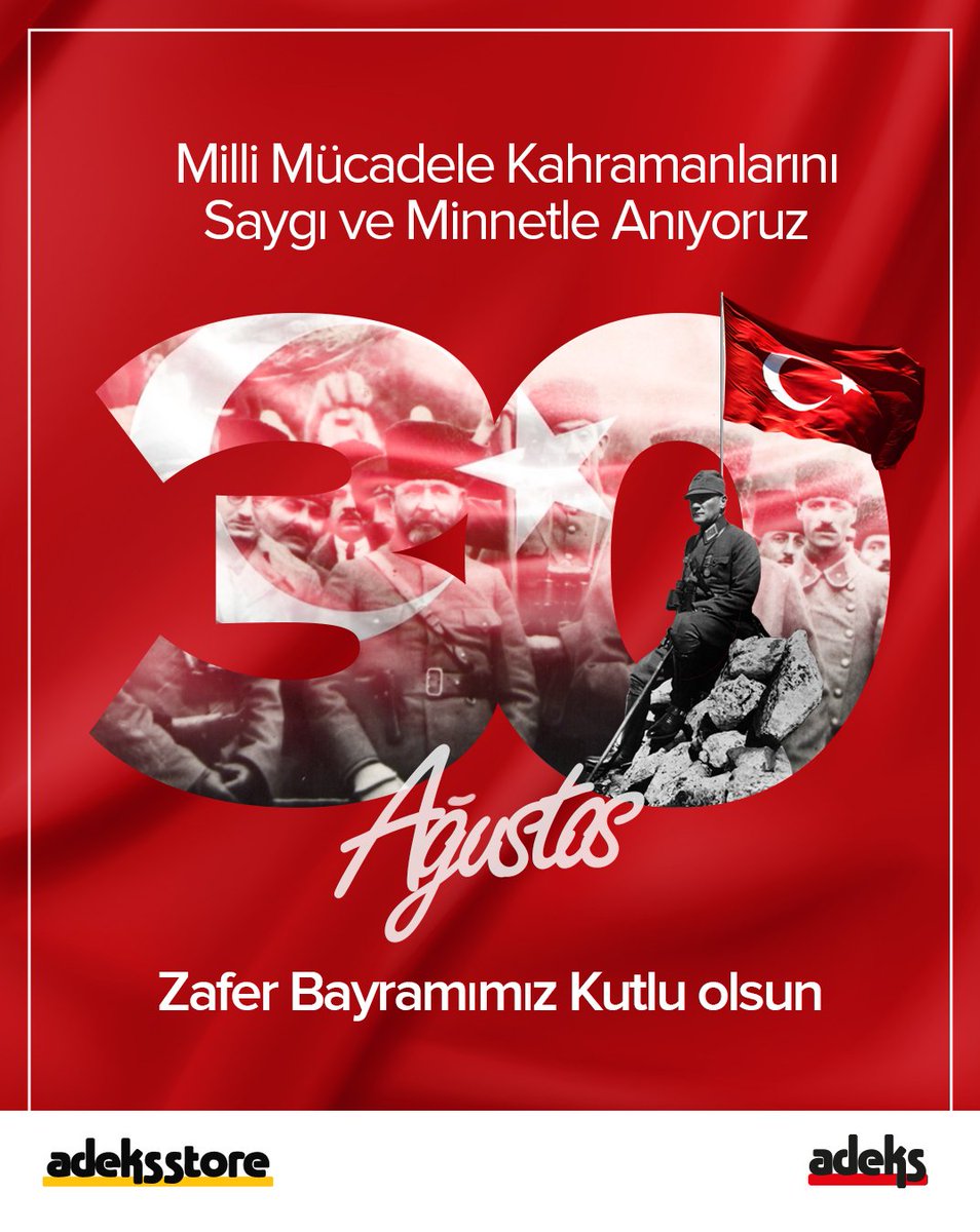 🇹🇷 30 Ağustos Zafer Bayramımız Kutlu Olsun. 🇹🇷 #adeks #adeksstore #30ağustoszaferbayramı #30ağustos #zaferbayramı