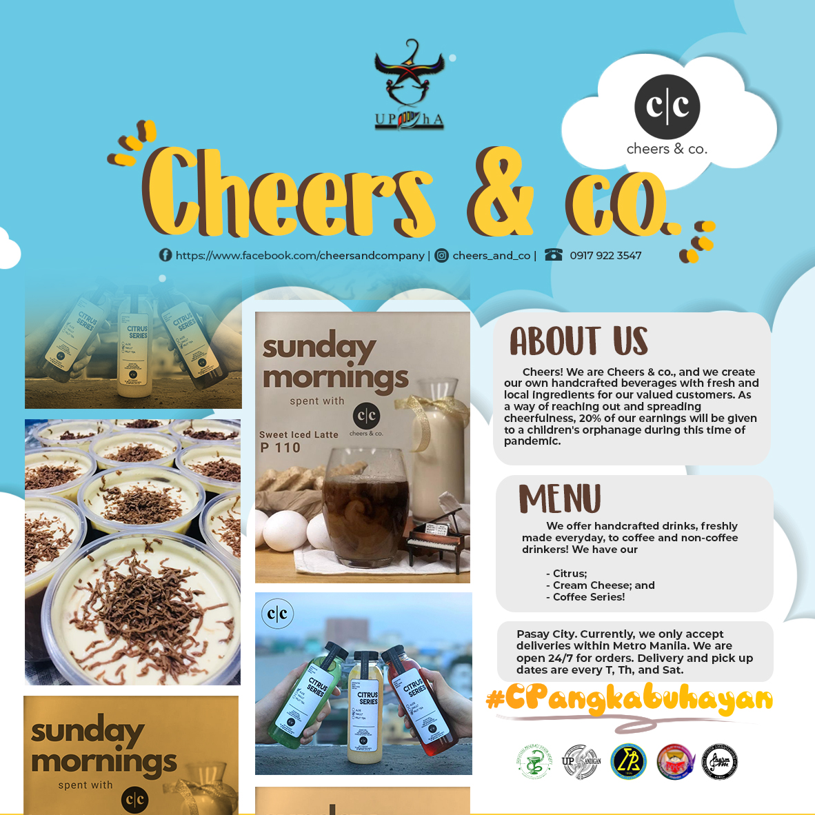 Cheers &amp; co. provides handcrafted drinks, freshly made everyday, to coffee and non-coffee drinkers with their Citrus, Cream Cheese, and Coffee Series! Their products are also available for pick-up and delivery within Metro Manila. Check them out on Facebook and Instagram!