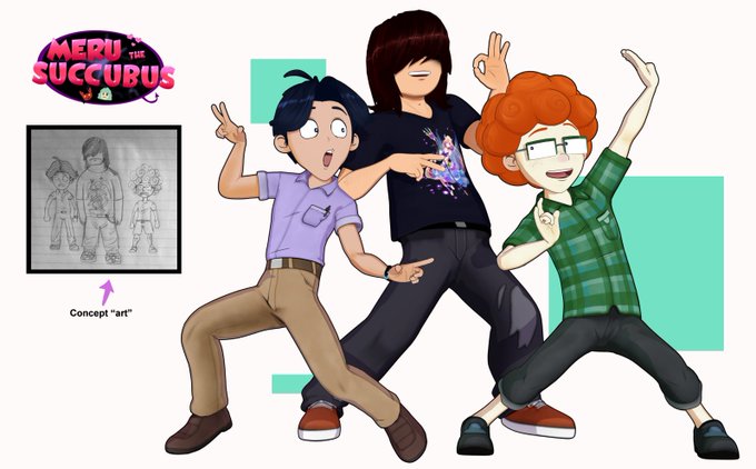 Some Nerdy characters that will appear in Meru the Succubus! https://t.co/4eoXwBTaPn