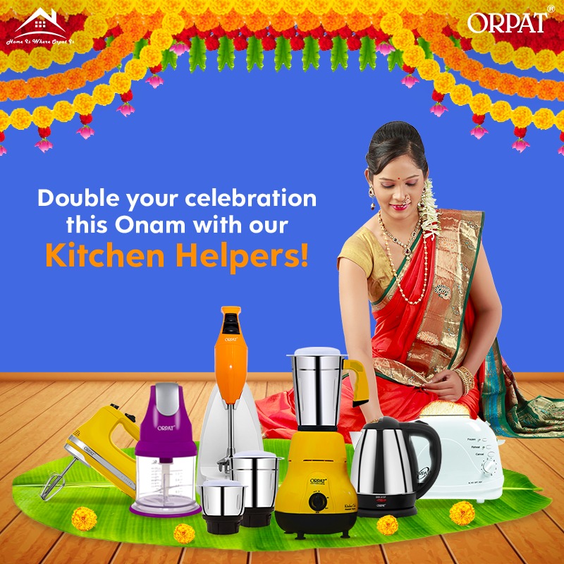 orpat_group's tweet photo. With our wide range of home appliances, serve scrumptious dishes to your dear ones & turn your Onam celebration into a memorable one. Place your order by clicking here: https://t.co/E6nVEUvzIt
#Onam #Festival #Celebration #HomeAppliances #KitchenHelpers #MadeInIndia #OrpatGroup https://t.co/pWxnhqwFIZ
