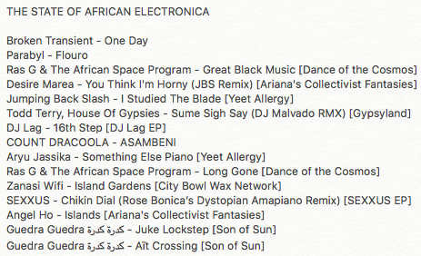 THE STATE OF AFRICAN ELECTRONICA - A mix I put together for @RadioSkidrow (Gadigal / SYD) linktr.ee/sircula RT kanala