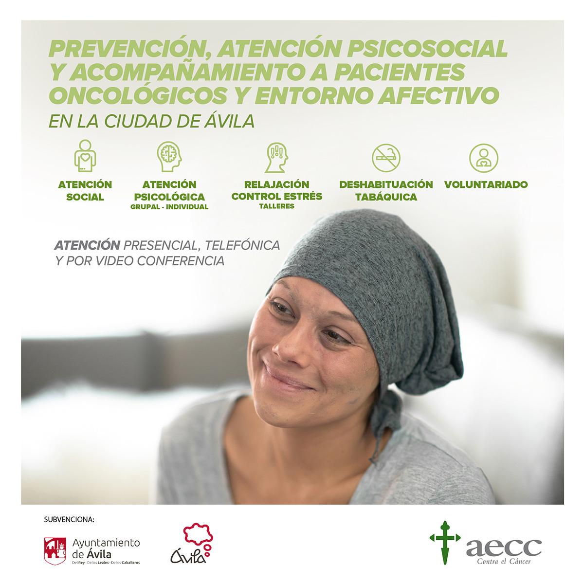ContraCancerAV's tweet photo. Programas de prevención, atención psicosocial y acompañamiento a pacientes oncológicos y entorno afectivo en la ciudad de Ávila. Subvencionados por @Ayto_Avila  @AyuntamientoAvila https://t.co/CxOOVqPHal