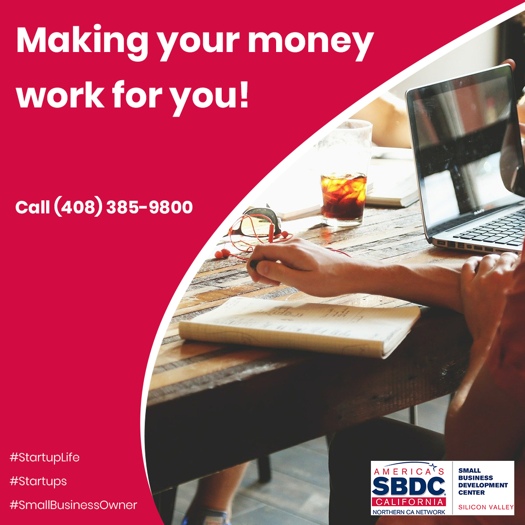 SBDCSiliconVly's tweet photo. Making your money work for you! Visit https://t.co/8u3plQVJ9G for funding advice. #StartupLife #Startups #SmallBusinessOwner #SmallBusinessSaturday #NewBusiness #BusinessGoals #StartupGoals #NewBusinessTips #SmallBusinessGoals #Funding #SBAFinancing #SupportSmallBusinesses https://t.co/iO9nO2pRZz