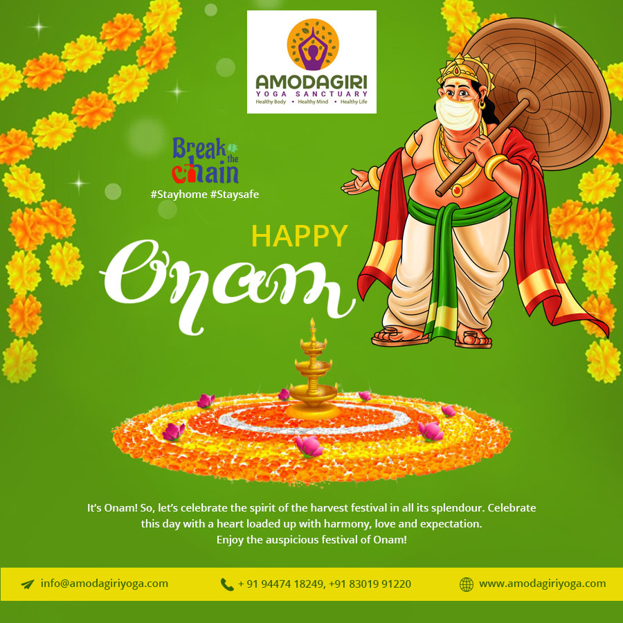 amodagiri's tweet photo. It’s Onam! So, let’s celebrate the spirit of the harvest festival in all its splendour. Celebrate this day with a heart loaded up with harmony, love, and expectation. Enjoy the auspicious festival of Onam!
Happy Onam!
#breakthechain #stayhome #staysafe #onam2020 #amodagiriyoga https://t.co/vqDeSLyW1G