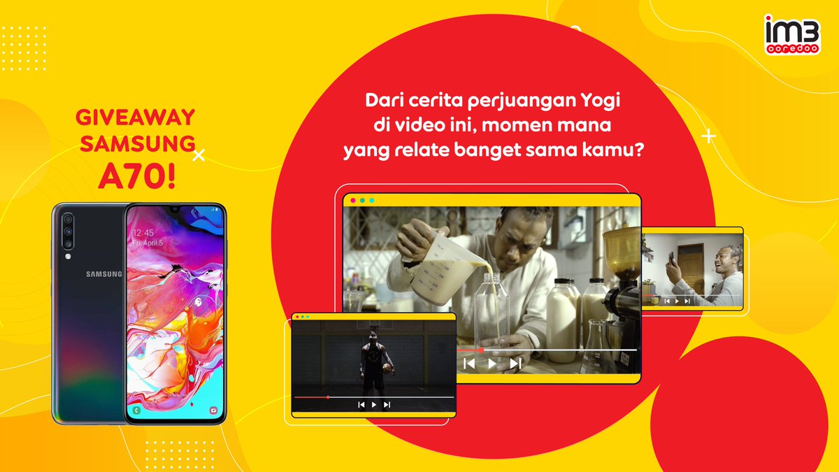 indosatim3's tweet photo. Dari cerita perjuangan Yogi di video ini 👉🏻 https://t.co/yLrXhNOqq5 momen mana yang relate sama kamu?

Reply di bawah, pakai #TeruskanPerjuanganmu, follow IG @im3ooredoo, &amp; sertakan username IG-mu. Ada Samsung A70 untuk reply paling menarik &amp; banyak!

S&amp;K: https://t.co/rKYcSCquzq https://t.co/DKEHoFFdwQ