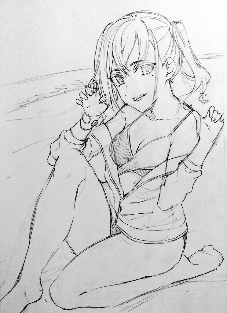 出来ればカラーにしたいなという願望のあきらちゃん描いてた。 