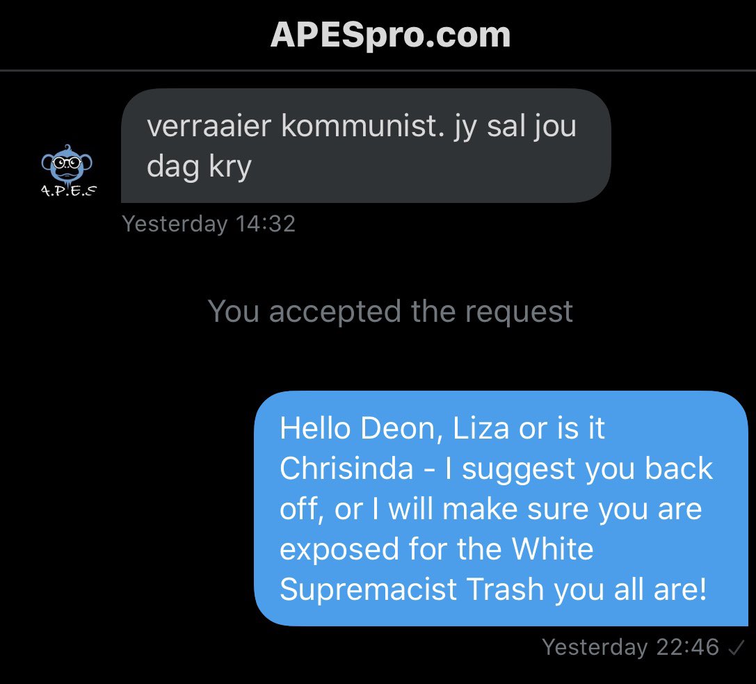 A Twitter Story of love, romance, and intrigue .. oh no wait, it’s just a another story of just another idiot White Supremacist  What is wrong with these people? 