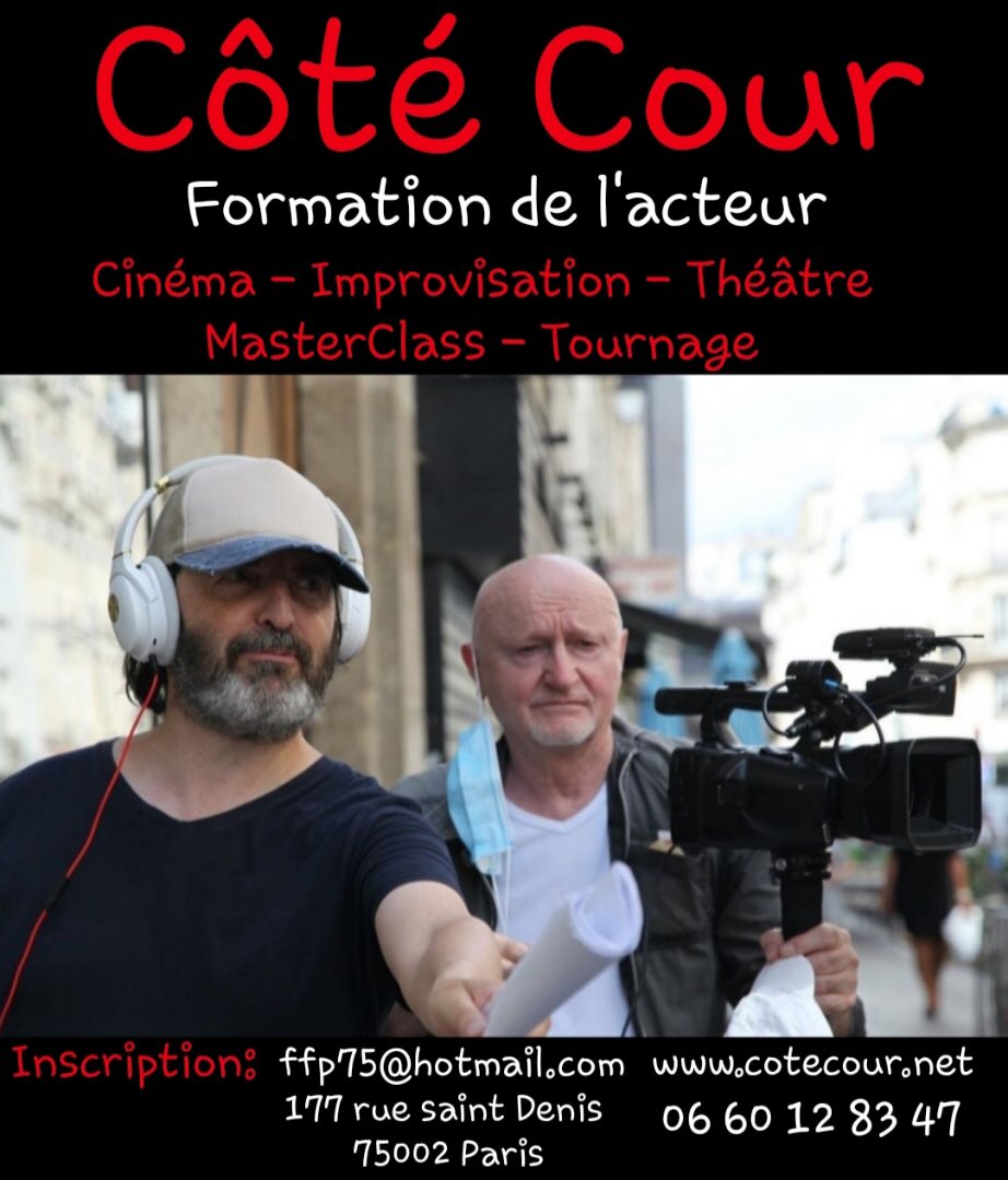 ffp75's tweet photo. École d’acteurs Côté Cour: Rentrée 2020/2021 renseignements et inscriptions au 0660128347 et sur https://t.co/T42313QXU0 . Les inscriptions se font toute l’année. #cinema #impro #theatre #acting #jeufacecamera #tournages #longsmetrages #courtsmetrages #spectacles #masterclass https://t.co/qsnssMX7PH