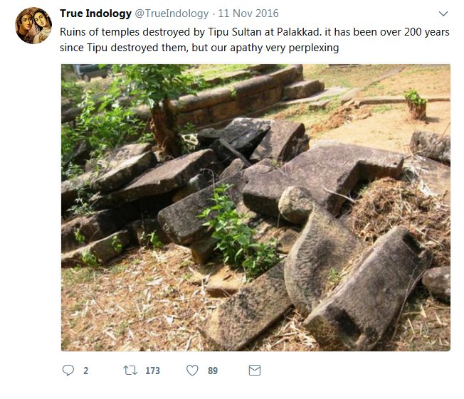 A small example about how True Indology is spreading fake news about Kerala since 2015.Back in 2016, this idiot took the photo of Neolithic settlements from a 2013 Hindu Article and painted them as a Temple destroyed by Tipu Sultan.When caught red handed, he started crying.