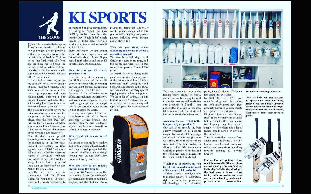 We not only  cover players and technical things but also brands that brings innovation to the game. We begin with KI this time, an upcoming cricket brand from India. #cricketmag #comingsoon #thescoop