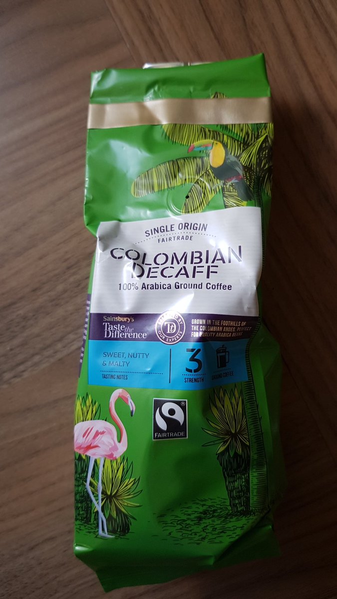 TestersFindAWay's tweet photo. @iamjodiehill This is very specific but Sainsbury's decaf columbian ground I really like. I also can't have caffeine but I love coffee and it's the best non instant decaf I've had. https://t.co/sbeNftQLjb