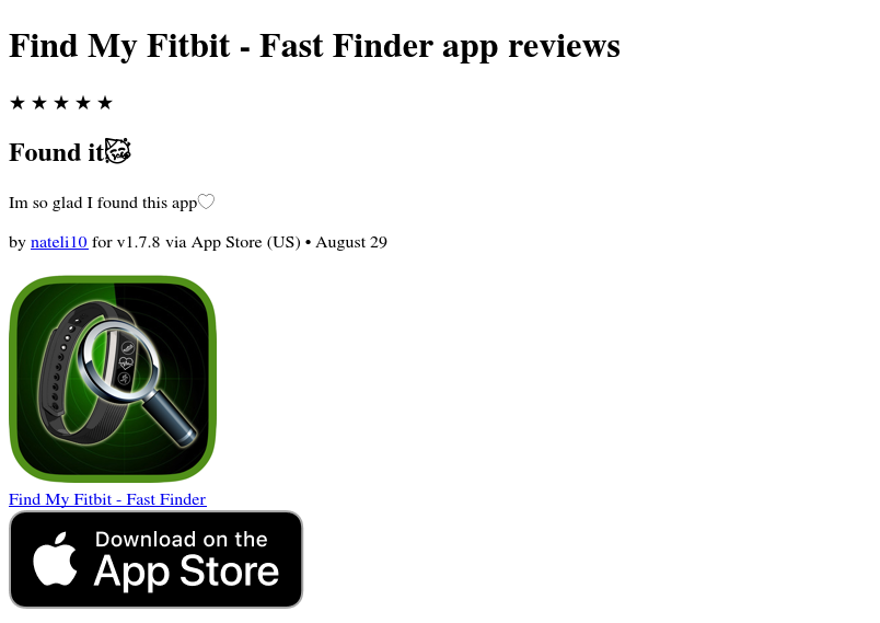 findmyfitbit's tweet photo. "Im so glad I found this app❤️" https://t.co/FfQnMlHnGx https://t.co/hWq5tBTZzO https://t.co/VigihD8vhe