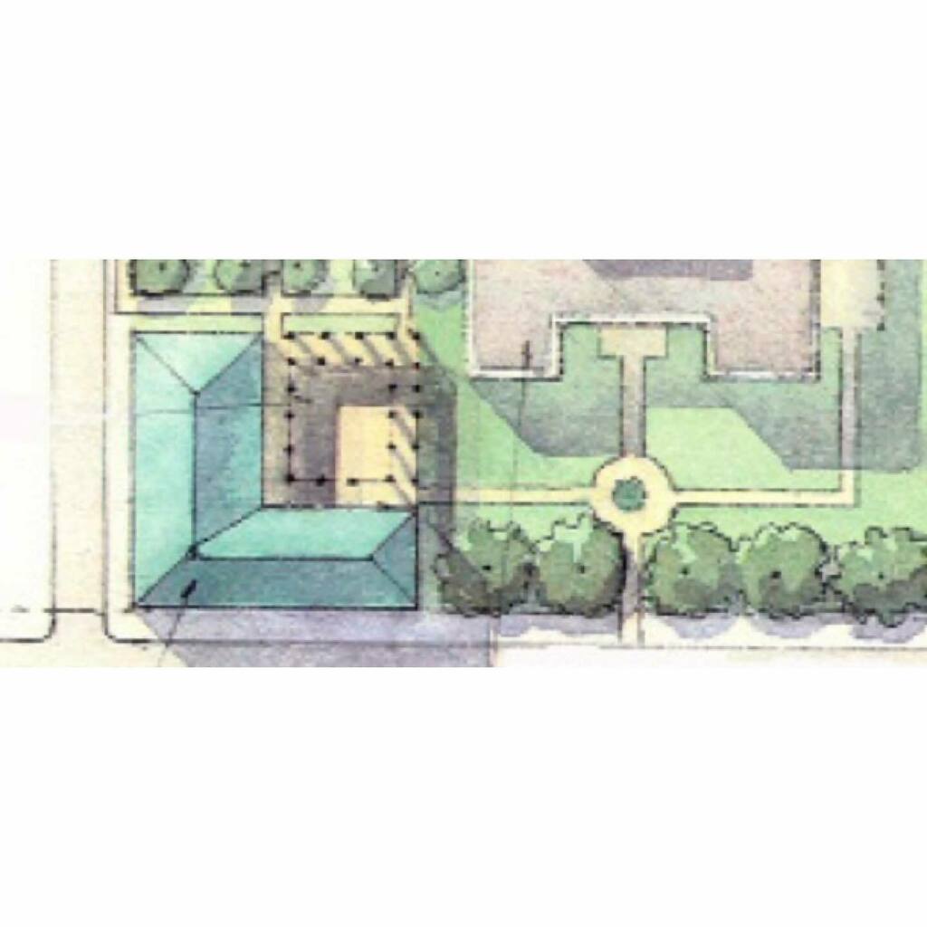 ROA Design for City Hall and Library for Waveland, MS Following Hurricane Katrina. Site Plan. #cityhallarchitecture #libraryarchitecture #placemaking #architecture #townplanning #traditionsrestored #helpingothers #hurricanerecovery #community #walkableci… instagr.am/p/CEg3sWUJ_hd/