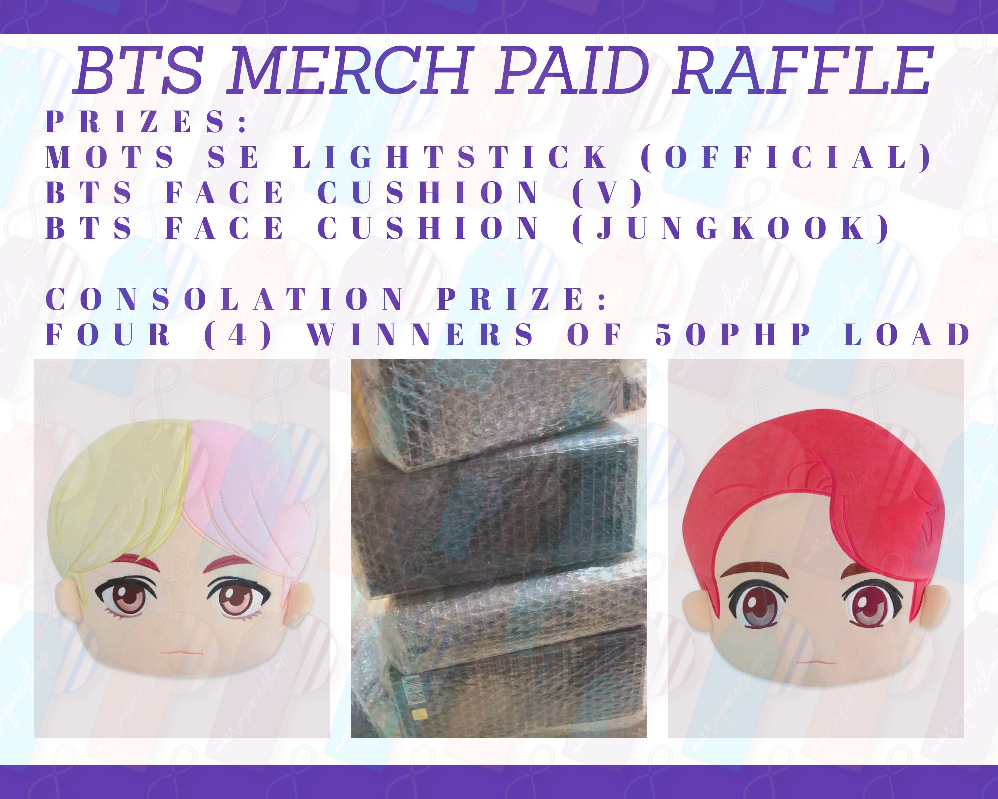 Marupoccs Shop Bts Official Merch Paid Raffle Mots Se Ls Bts Face Cushion V Bts Face Cushion Jk 4 50php Load Winners 50php Per Slot 1 Marupoccs Shop Bts Official Merch Paid Raffle Mots Se Ls Bts Face Cushion V Bts Face Cushion Jk 4 50php Load Winners 50php Per Slot 1