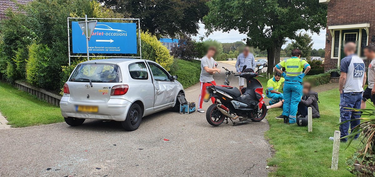 Scooterrijder gewond door aanrijding in Castricum..