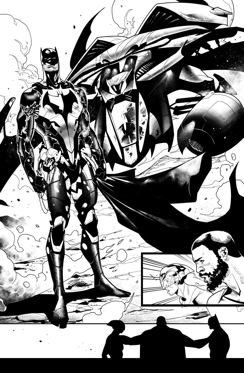 Dick lost mobility in his legs, then, this Batman suit had a high technology that allowed him to move them, so the design is robotic and it has a trench coat that hides it.
