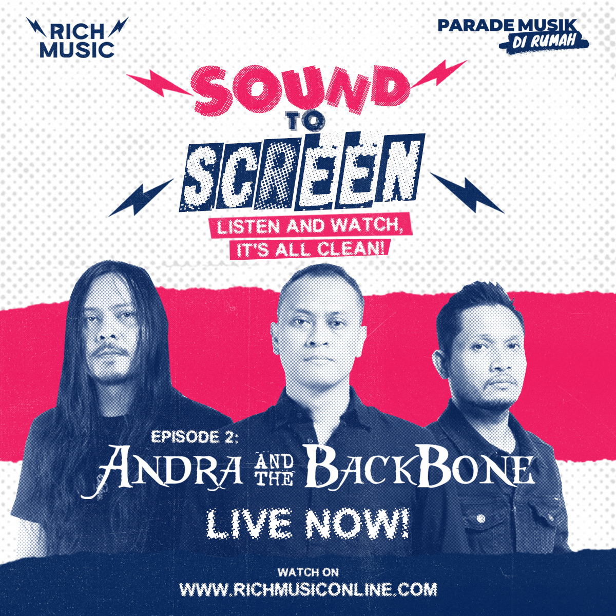 richmusiconline's tweet image. #SoundToScreen IS LIVE NOW!

Gow! Daripada bingung mau ngapain, mending nonton aksi MANTAP &amp;amp; sing a long bareng @andrathebackbone! Kita tutup minggu malam ini dengan sempurnaaa~

Tonton di richmusiconline.com sekarang!

Listen and watch, it’s all clean!