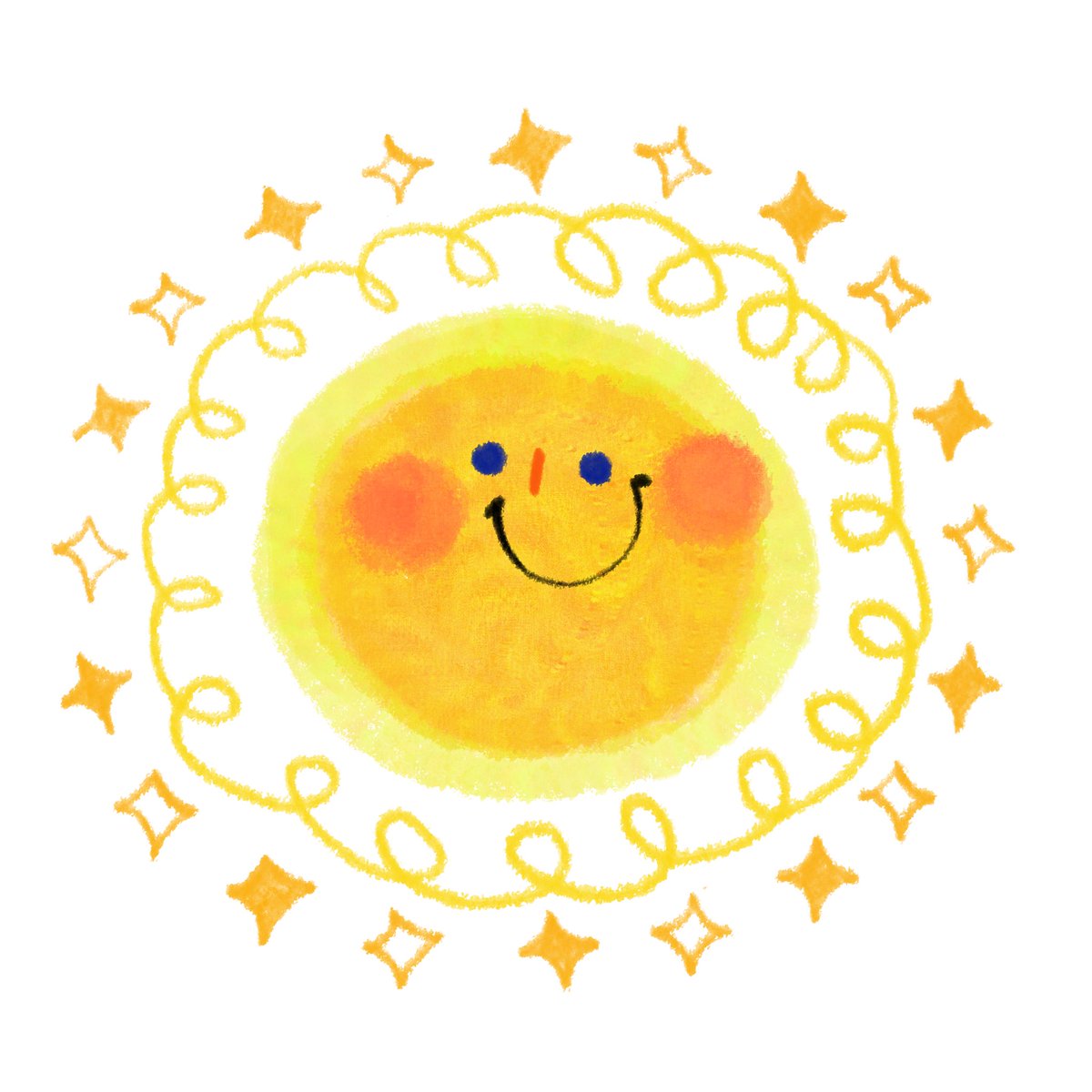 たはらともみ / イラスト&えほん no Twitter: "#ハッピーサンシャインデー 太陽のイラストはお仕事でもかなりたくさん描いてますが、気持ちも明るくなります????  絵本「おひさまのおうさま」もラインスタンプもカーステッカーも引き続きよろしくお願いしますー✨ https://t ...
