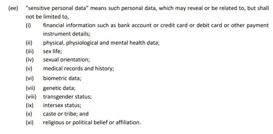 Suchitrawrites's tweet photo. While you're all busy with #SSRDeathCase, here's a #HealthDataPolicy that you must be wary of.
The government has no business taking this information for a health related policy. Religious/political belief among other bizarre "sensitive personal data"
#RejectHealthDataPolicy https://t.co/AQovlqN6Oq