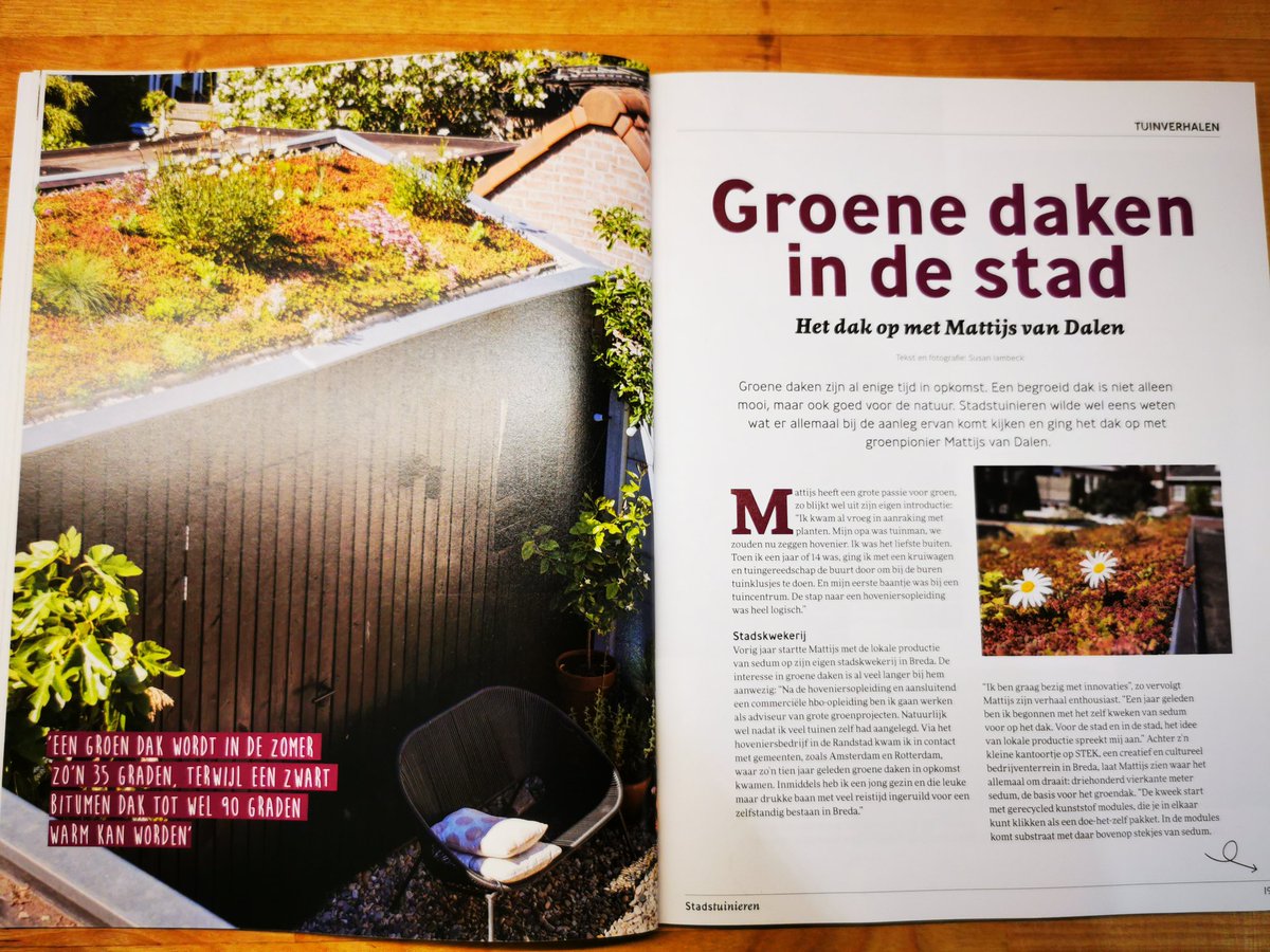 Leuk interview in Stadstuinieren Magazine met aandacht voor groene daken en duurzame buitenruimte in <a href="/breda/">Gemeente Breda</a> #bredastadinhetpark

<a href="/NatuurinBreda/">Natuur in Breda</a> @KlimaatBrabant @NLgreenlabel <a href="/CashewMagazine/">Stadstuinieren</a>