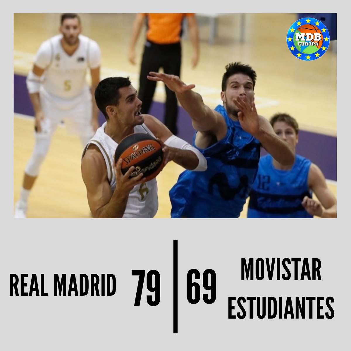 MundobasketE's tweet photo. ✅Gran debut de Alberto Abalde y Carlos Alocén con la camiseta del Real Madrid.

👉El jugador gallego acabó el partido con 10 puntos y Carlos Alocén aunque no se demuestre en la estadística, estuvo muy sólido en defensa y dando buen juego, dejando buenas sensaciones. https://t.co/A2ouvZ3RDF