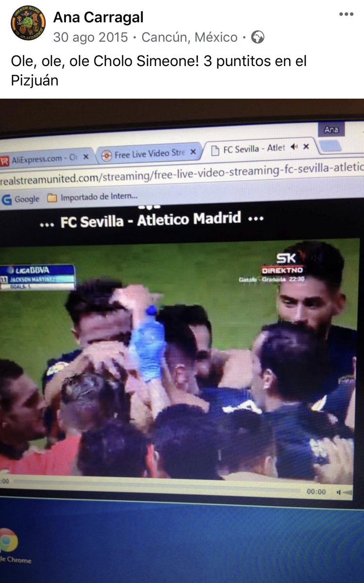 petiscogalego's tweet photo. ❤️🤍 Hoy FB me recuerda un ‘detallito’ de hace 5 años. Yo en Cancún 🏖 viendo por streaming la victoria en el Pizjuán ✌🏻 #AmorALosColores #AtléticosPorElMundo #Simeonista @EduardoDeAtleti @ATM_Pontevedra @Atleti @atleticasiempre @ATMinter @sancris_atm https://t.co/RZiJEFQY8B