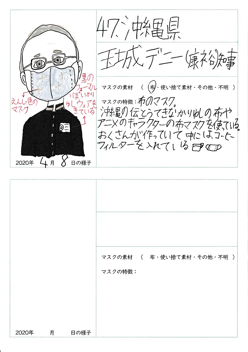 娘の自由研究、
47都道府県の知事のマスクを調べていました。
(ハッシュタグつけ忘れました…)
#自由研究 #知事のマスク #マスク #フェイスシールド #知事 #チジノマスク #宿題 #夏休みの宿題 #社会科 #47都道府県 #コロナ対策 