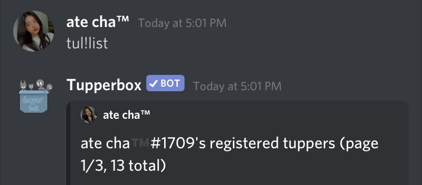 we use a discord bot called tupperbox! tupperbox is a roleplay bot used in many rp servers on discord that allows u to rp as many portrayers as you want (all without fear of getting suspended)! as you can see, i have 13 ports.