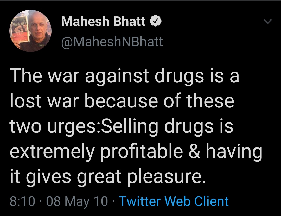 A number of times he has projected Parvin Babi's mysterious death as Depression/suicide/drug use..Isn't it fishy that someone who is not even at the scene of death is so sure about the cause of death ?