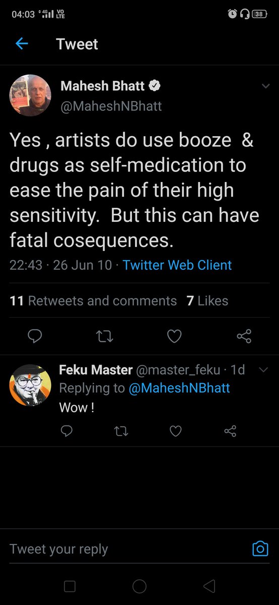 Probably this person has association with all mysterious death i BwoodIf notIts certainly seems this person has some creepy obsession with Depression, painful death, suicides and doomed livesas also evident from his films