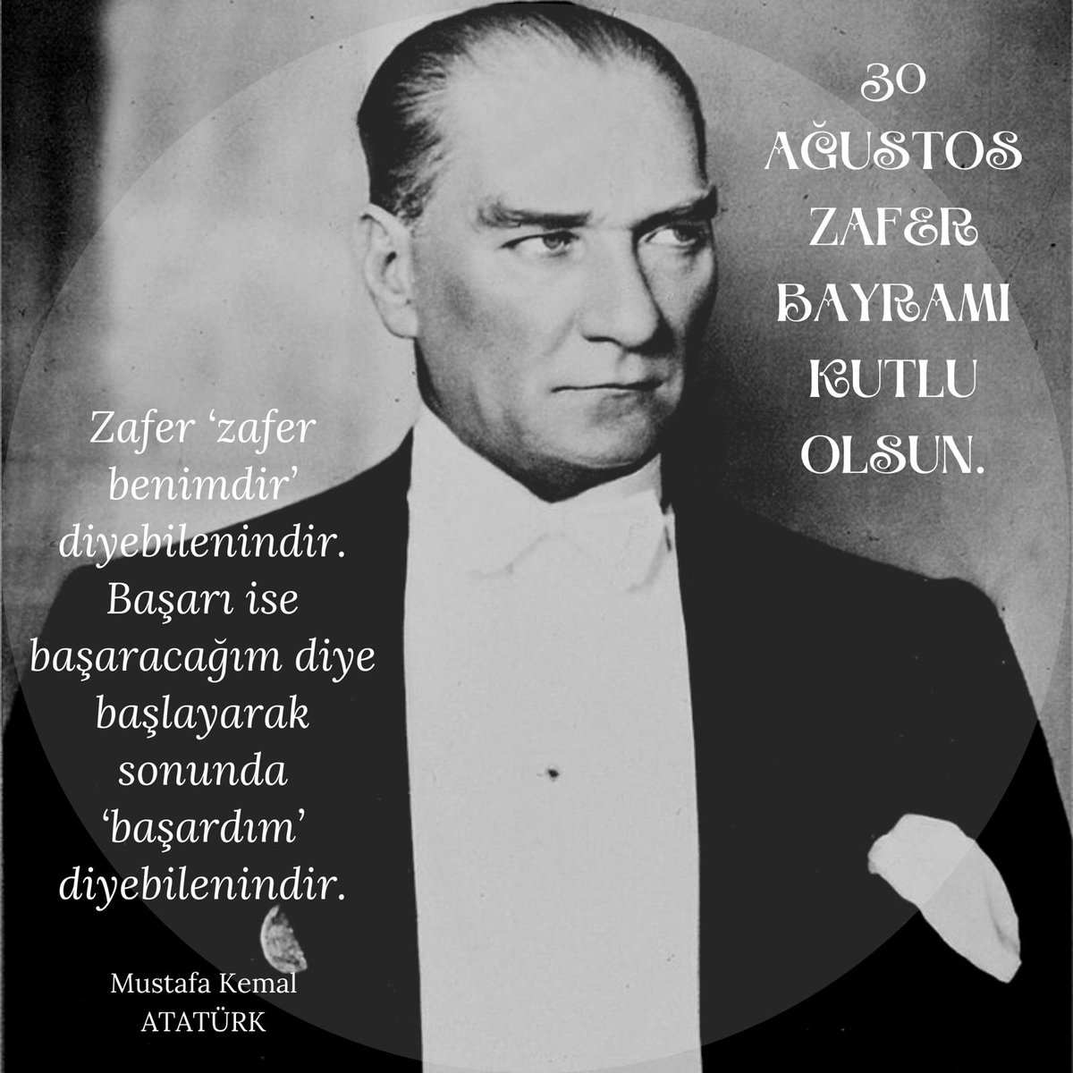 30 Ağustos Zafer Bayramı'mız kutlu olsun.