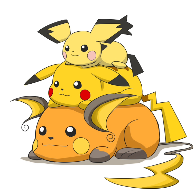 Sato Twitterissa ライチュウの上にピカチュウのせて ピカチュウの上にピチュウをのせて ポケモン Pokemon